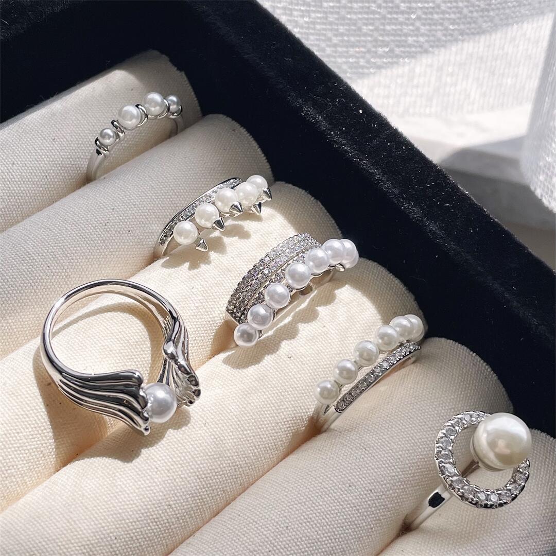 輕奢鑲鑽溫柔開口戒指法式簡約個性設計高級感極簡風氣質百搭指環