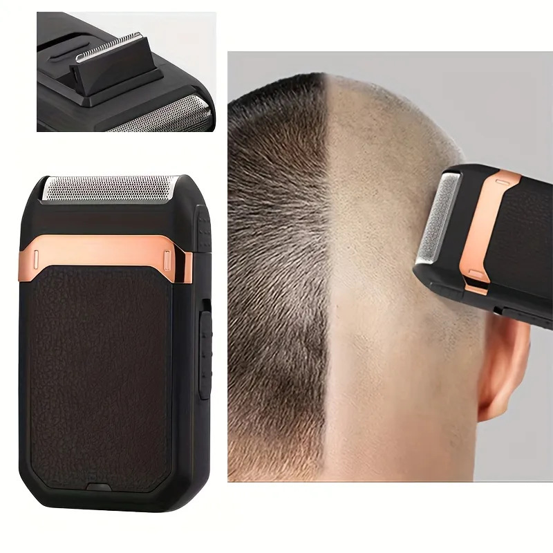 Rasoio elettrico da uomo portatile, a movimento alternato, ideale per viaggi e trasferte di lavoro. Elettrodomestici per la casa e la cura della persona._voghion.com