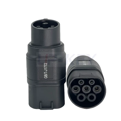 National Standard Adapter Gb/T to J1772 Adapter for New Energy Electric Vehicle Charging Gun and Charging Station Conversion (EV şarj adapterləri) - national-standard-to-american-standard-black
