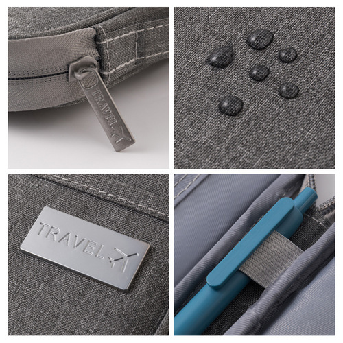 Portable Travel Airplane Bag Waterproof High-Quality Card Holder Business Passport Bag Multi-Functional Polyester Document Storage Bag