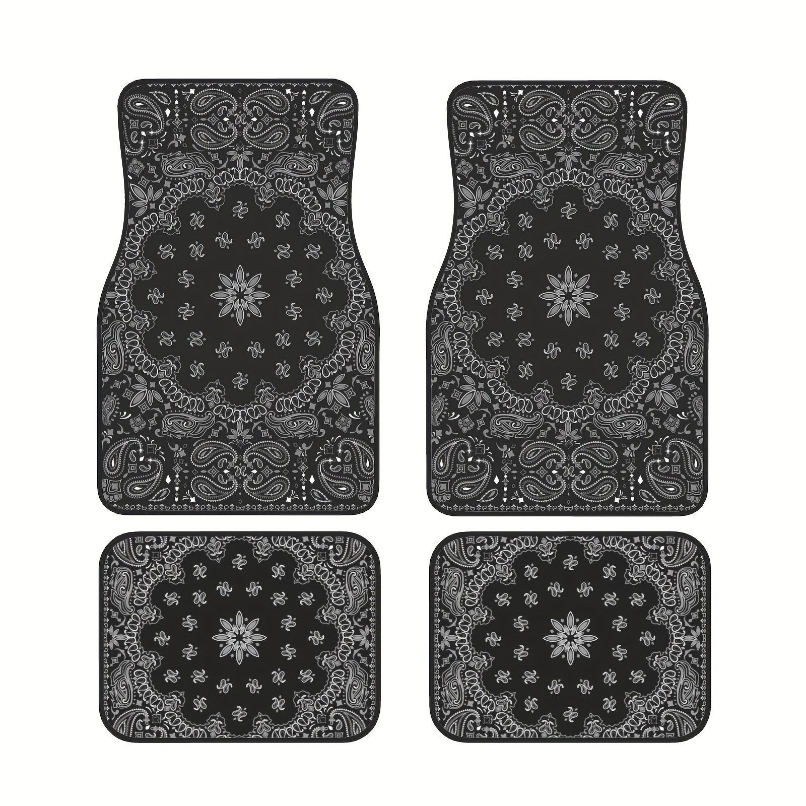 Hot-Selling Jit Bohemian Retro Ethnic Style Car Floor Mats Four-Piece Set Wear-Resistant Wholesale Latex Non-Slip