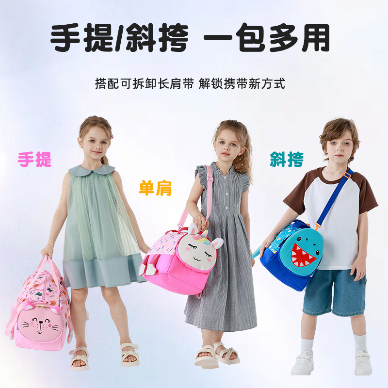 2026 bolsos de mano para niños transfronterizos de gran capacidad de viaje casual bolso de hombro bebé impresión de dibujos animados bolso de mochila para niños