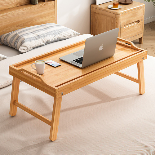 Bed laptop tablet table Internet celebrity solid wood foldable balcony bay window table student small table study table