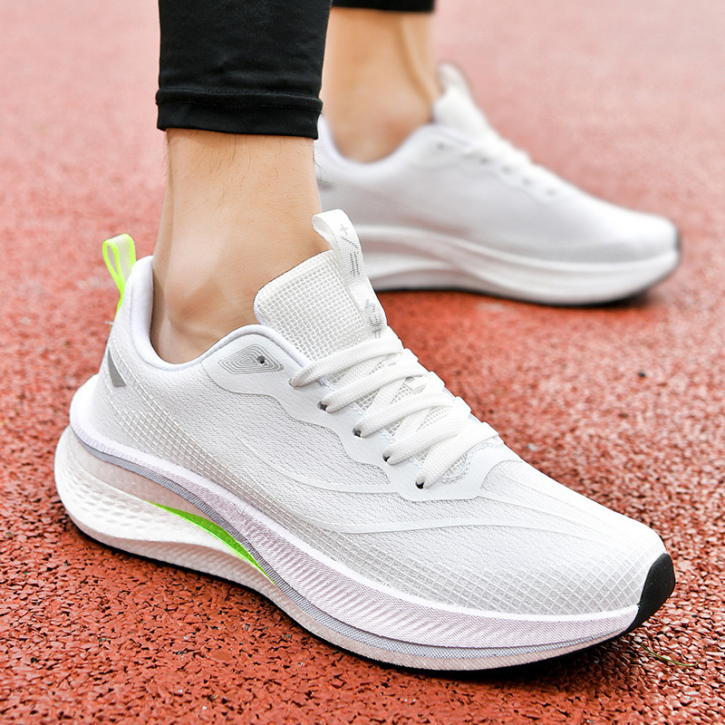 Zapatos deportivos transpirables de moda para hombres de verano, zapatos de plataforma con cordones de moda al aire libre para estudiantes, zapatos para correr casuales bajos