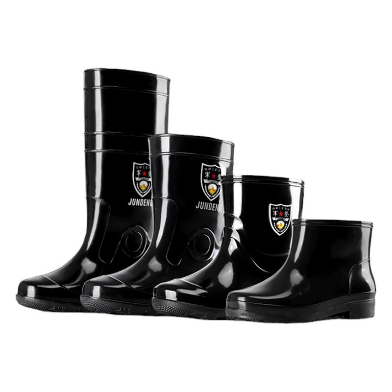 Непромокаемые сапоги Jundeng, мужские непромокаемые сапоги с высокой посадкой, нескользящая обувь с утолщенной подошвой для воды для всех сезонов, рыбалки на открытом воздухе, кухни, работы, непромокаемые сапоги