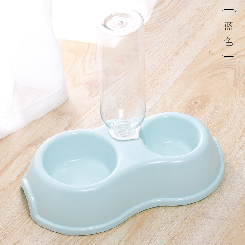 Perro Bowl perro tazón gato tazón mascota doble tazón automático beber perro tazón de agua perro comida para perros tazón antidetonantes suministros para gatos