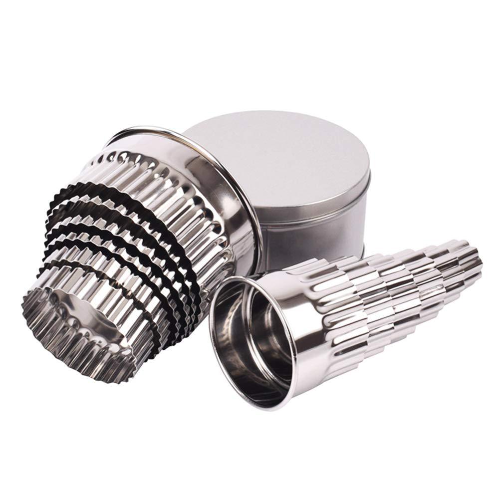 304不锈钢慕斯圈套装 圆形曲奇饼蛋糕模具饺子皮切模 饼干模具12