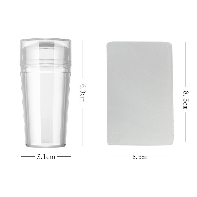 Sello transparente del silicón de los 2,8 cm con la tapa