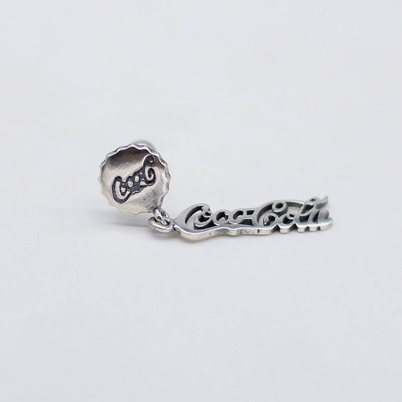  retro бутылочная пробка, серьги, образец серебро 925, Cola