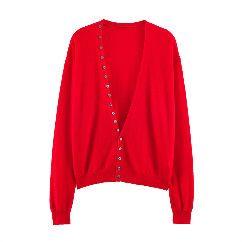 Foreign Trade European and American Style 2026 Autumn New Korean Version Loose Slimming Versatile Knitted Cardigan for Women 9598102 Foreign Trade European and American Style 2026 Autumn New Korean Version Loose Slimming Versatile Knitted Cardigan for Women 9598102