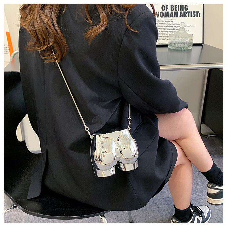 Streetwear Style Hip Shape Shape Small Size Women's Small Arylic Geometric Ass Streetwear Magnetic Buckle Crossbody Bag