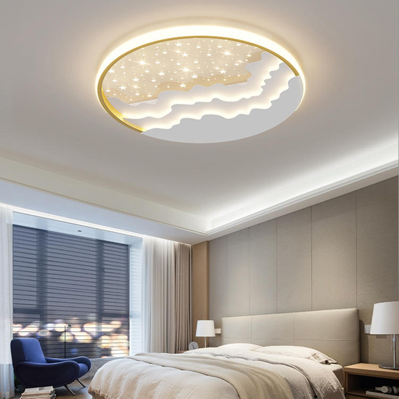 Bedroom light, minimalist modern style, 2026 new design, master bedroom starry sky style, Zhongshan lighting fixtures, whole house Nordic style ceiling light.