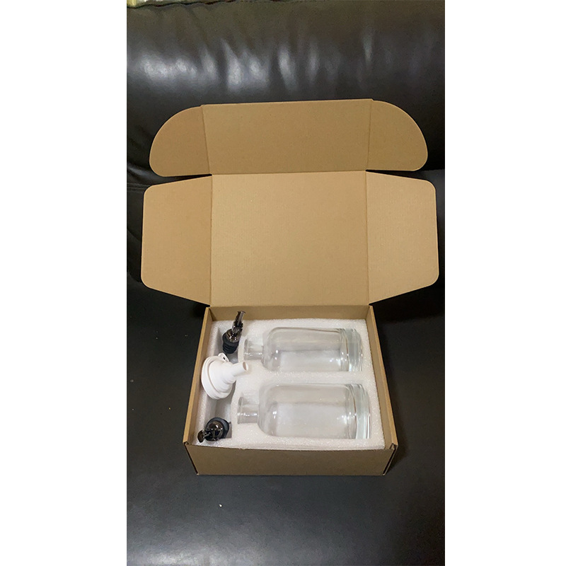 Botella de control de aceite de apertura y cierre automático de Amazon, salsa de soja de vidrio, vinagre, condimento de cocina, botella de jarabe de aceite de oliva, botella de aceite a prueba de fugas