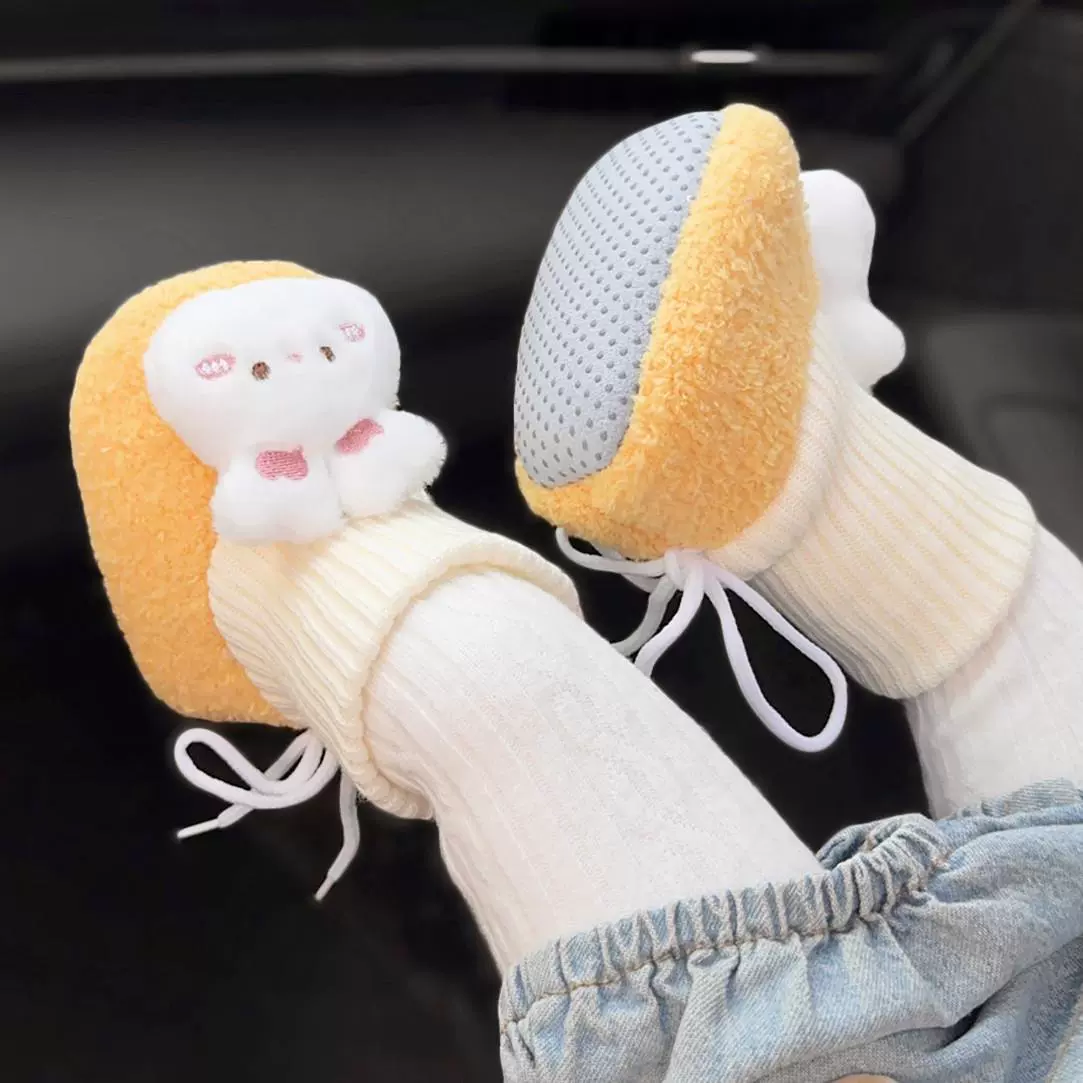 Зимняя детская обувь для новорожденных пушистая и утолщенная, мужская и женская детская обувь носки мягкая подошва