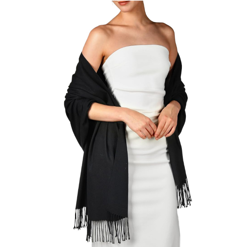 Damenmode Langer Schal Winter Warm Großer Schal Abendkleid Kaschmirschal Hochzeitsschal Weich_voghion.com