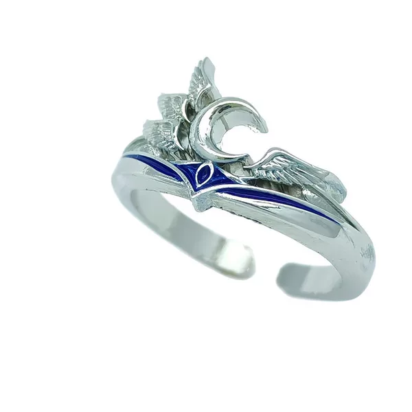 Moon Feather Guardian Ring Moon God Impression Ring Moon Girl Couple Universal Ring Moon Feather Ring