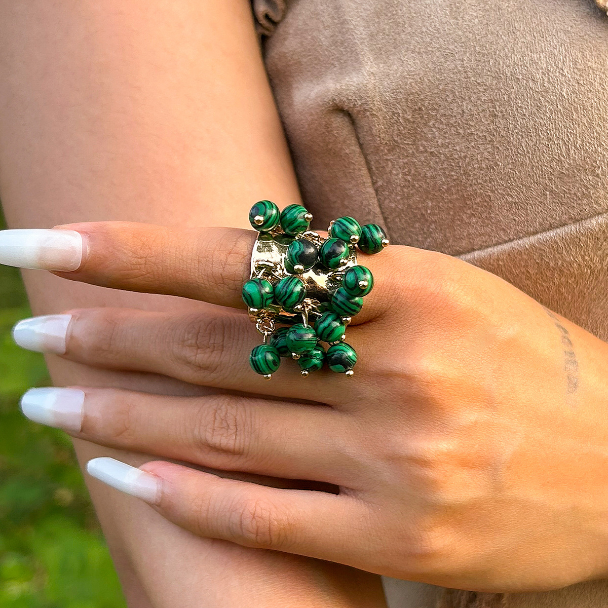 16g Weight Charm Rings Classification 1 Piece Quantity Holiday Occasion Alloy Material Geometric Pattern Women's Gender Plating Design Streetwear Style Streetwear Geometric Arylic Alloy Plating Women's Charm Rings 34