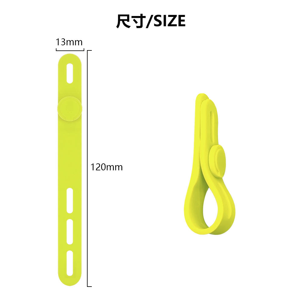 P2 ronda hebilla cinta de silicona ajustable organizador de cable de datos Cable de almacenamiento Winder Correa soporte de cable