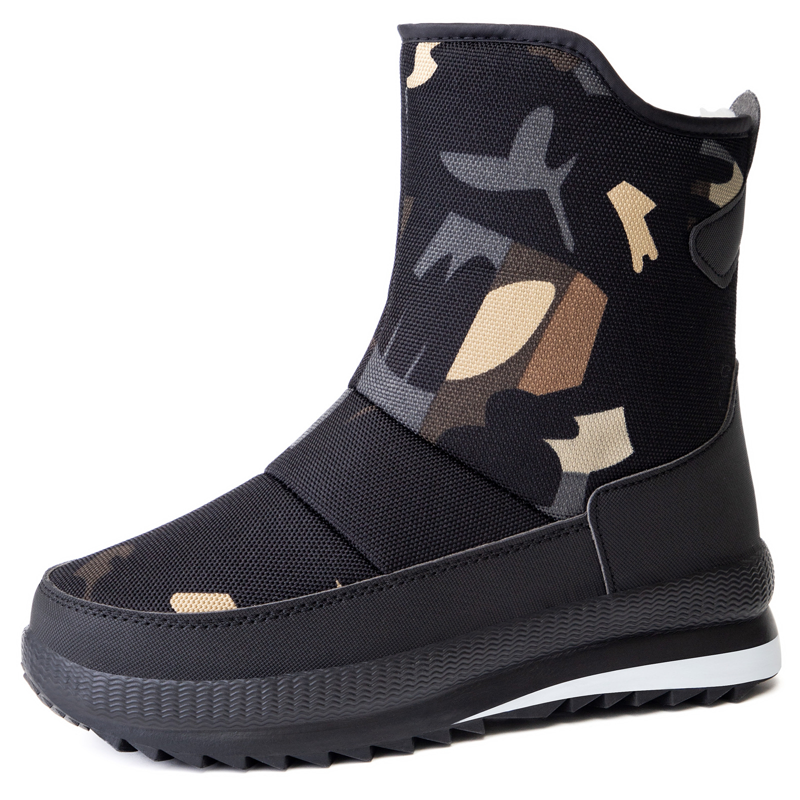 Zapatos de nieve para hombres, zapatos de algodón transfronterizos de tamaño grande EVA, zapatos de hombre adhesivos fríos y botas de algodón gruesas al aire libre, botas de hombre cálidas