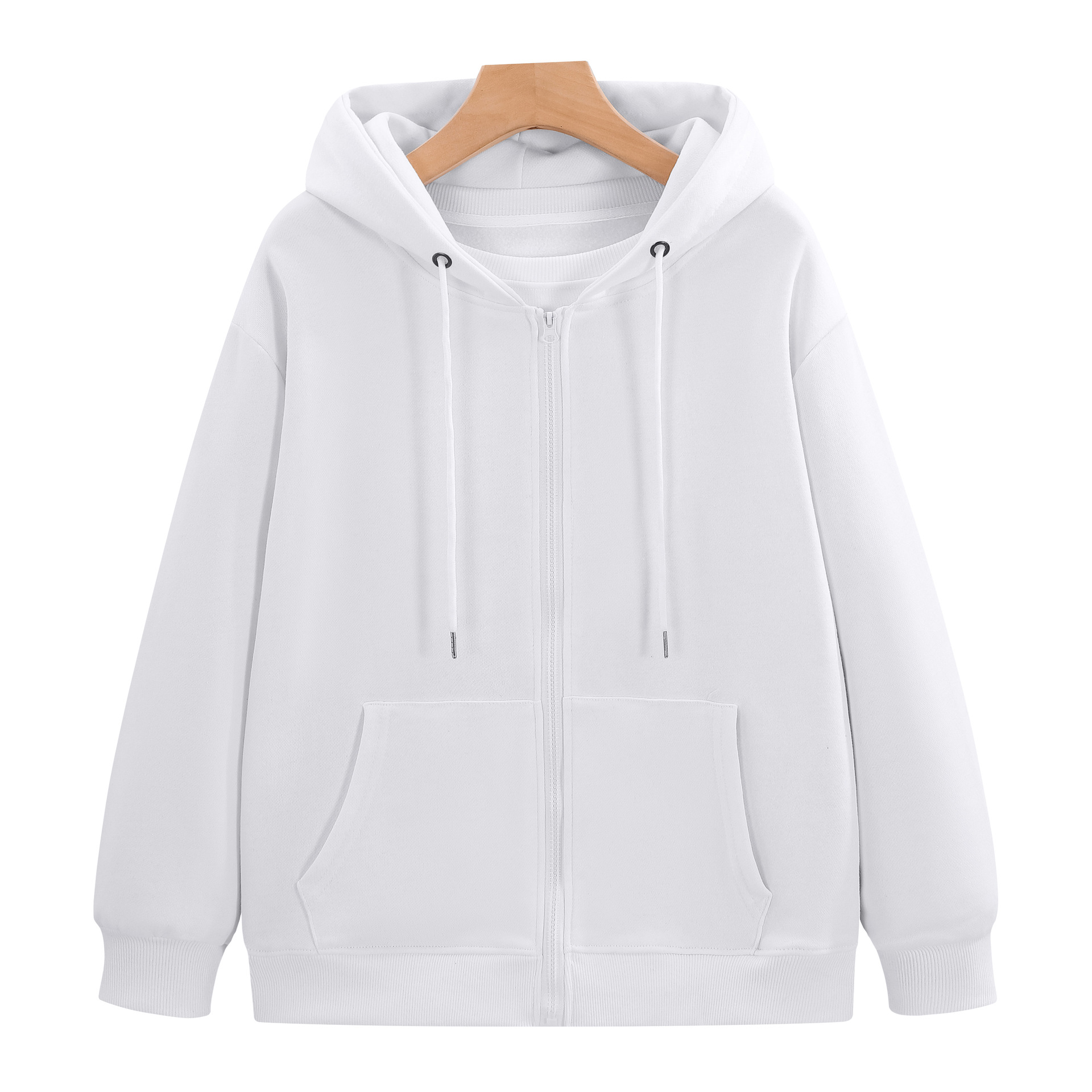 310G pesado camisa publicitaria de algodón grupo ropa de actividad con cremallera chaqueta con capuchón chaqueta suéter ropa de trabajo personalizada