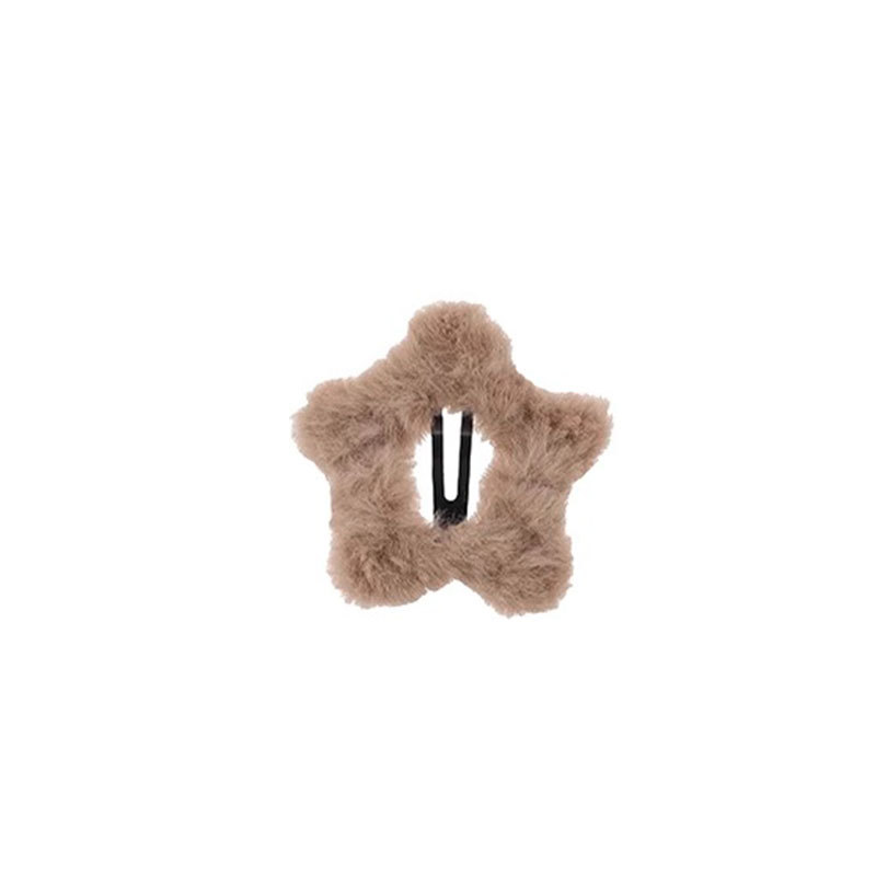 Otoño y invierno Melarde estrella pelusa clip para niños de alto nivel no lastimar el cabello lateral nubes estilo clip BB clip para el cabello