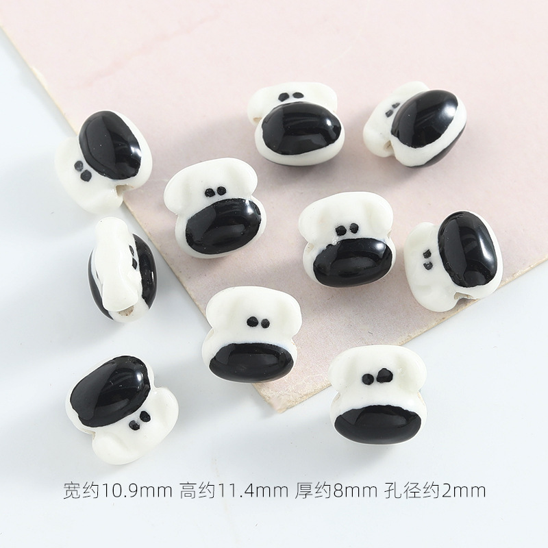 손으로 그린 ​​검은 코 개