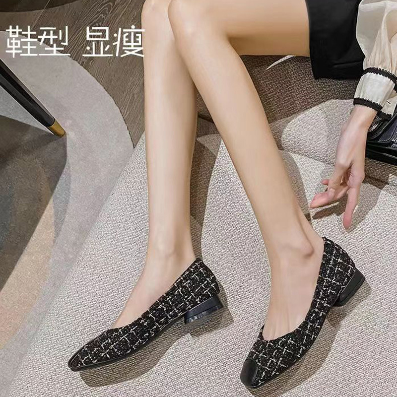 2026 verano nuevo zapato de cama retrógrado francés superficial tacones bajos zapatos red pequeño viento fragrante un pie zapatos de zapatos para mujeres