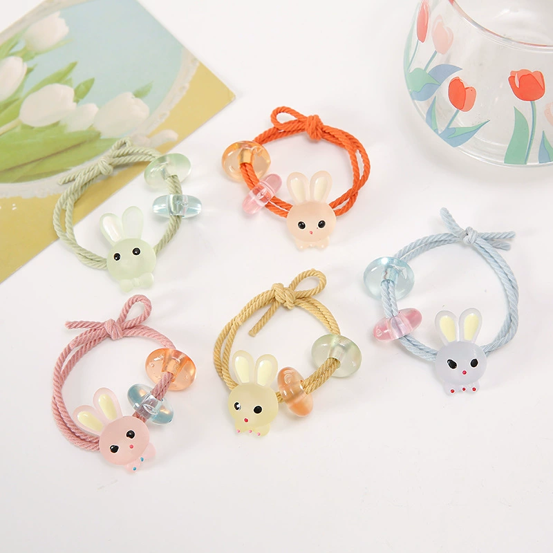 Кorean hair rope with bow, rabbit, ponytail, accessory, 2022, autumn, trend of season