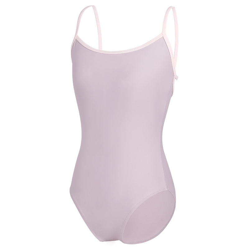 Ropa de baile Ropa de entrenamiento de color de contraste de tirantes de verano para mujeres adultas Ropa de ballet hueca de espalda