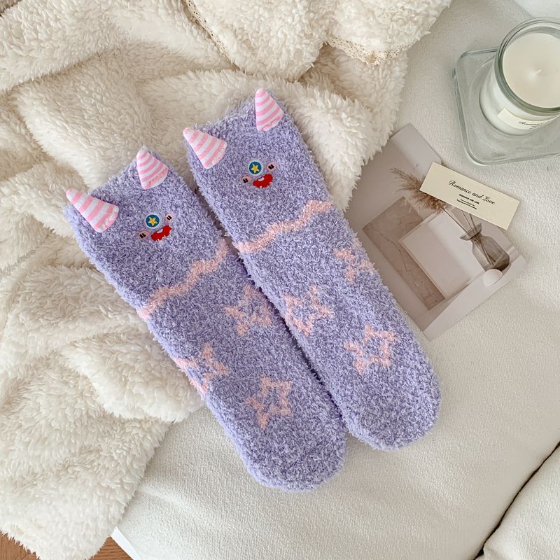Calcetines de Piso para Dormir de Terciopelo de Coral Térmicos y Engrosados para Invierno image 11