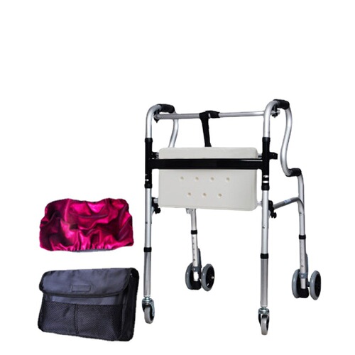Fu Shi De walker for the elderly, aluminum alloy, four-legged crutches for disabled people, walking aid, elderly walker