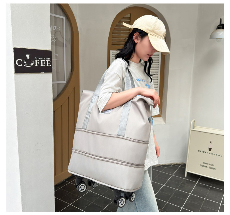 Extra large capacity travel bag, security lock universal wheeled maternity bag, short distance business trip airplane bag storage bag