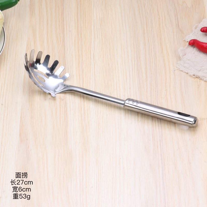 厂家批发不锈钢厨具 家用锅铲加厚厨房用具漏勺 九珠柄烹饪勺铲