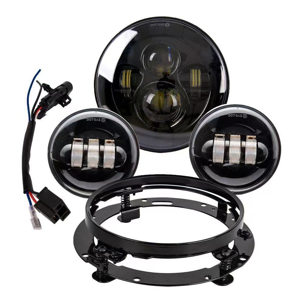 Suitable for Harley 7inch Led Headlights, 4.5inch Fog Lights, Road King Successor, Universal Full Set of Modified Lights