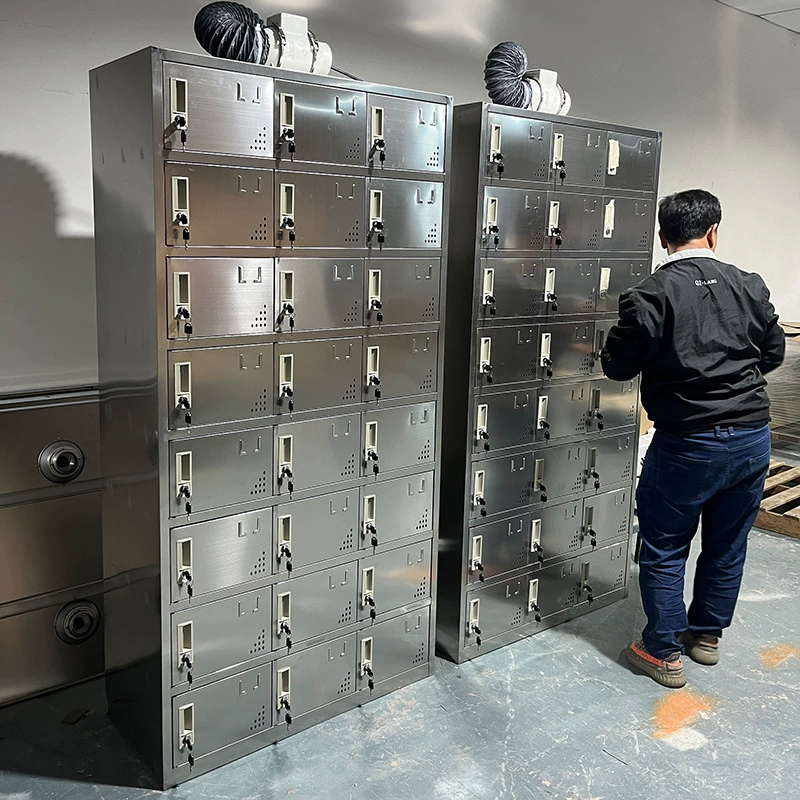 Сталь шкаф из нержавеющей стали для стерильной комнаты 24-дверный шкаф для смены обуви