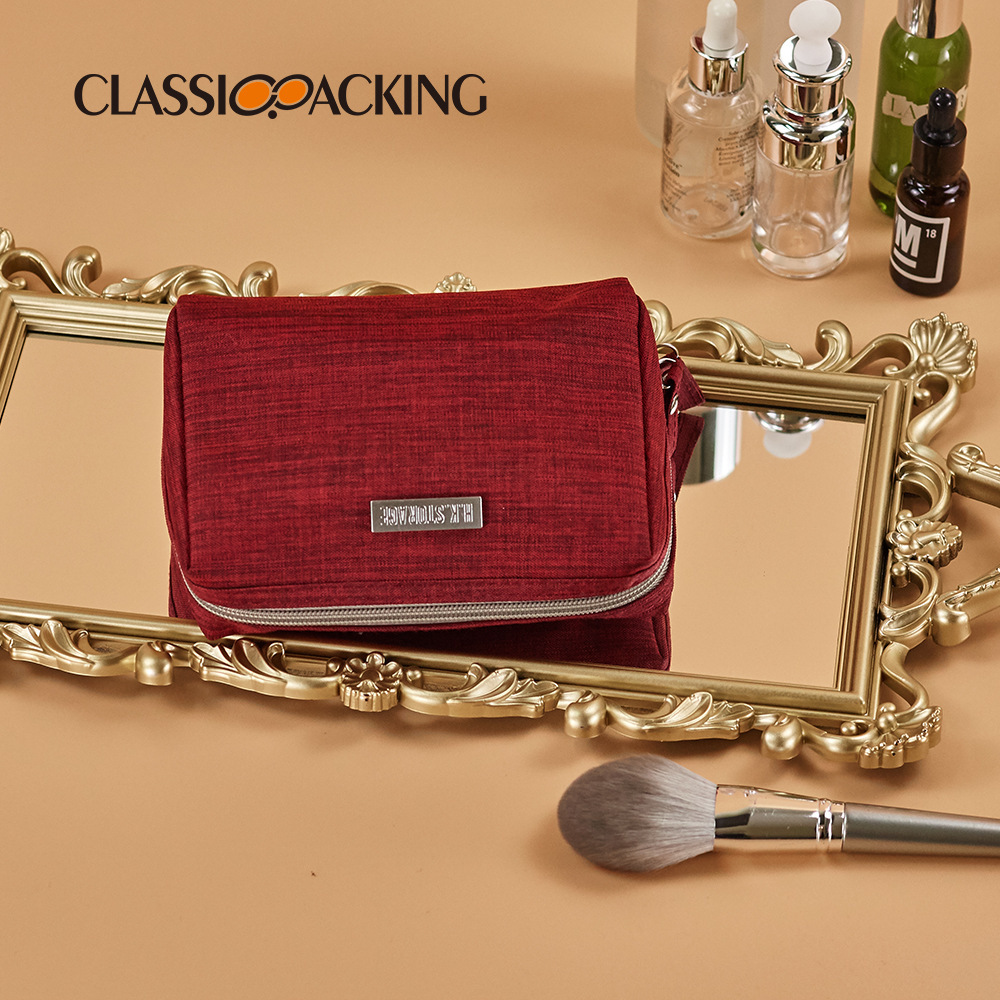 Bolsa de almacenamiento de cosméticos portátil 2025 nuevo sobre rojo de gran capacidad bolsa de cepillo de maquillaje bolsa de cosméticos simple de viaje