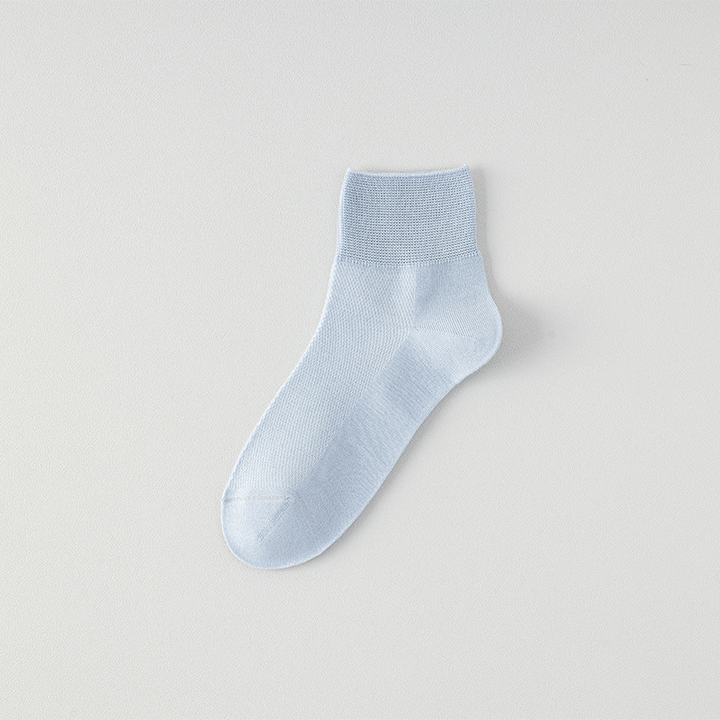 Calcetines de verano para mujer, calcetines finos, malla, transpirables, calcetines de algodón de color sólido, calcetines de confinamiento deshuesados para mujer de verano, calcetines Zhuji