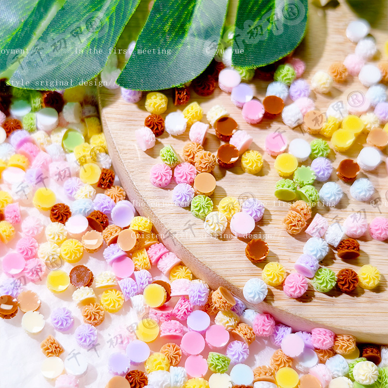 New Mini Food Toy Cookies, Nail Art Accessories, Miniature Biscuits, Handmade Ornaments, Cream Glue Mobile Phone Case Materials