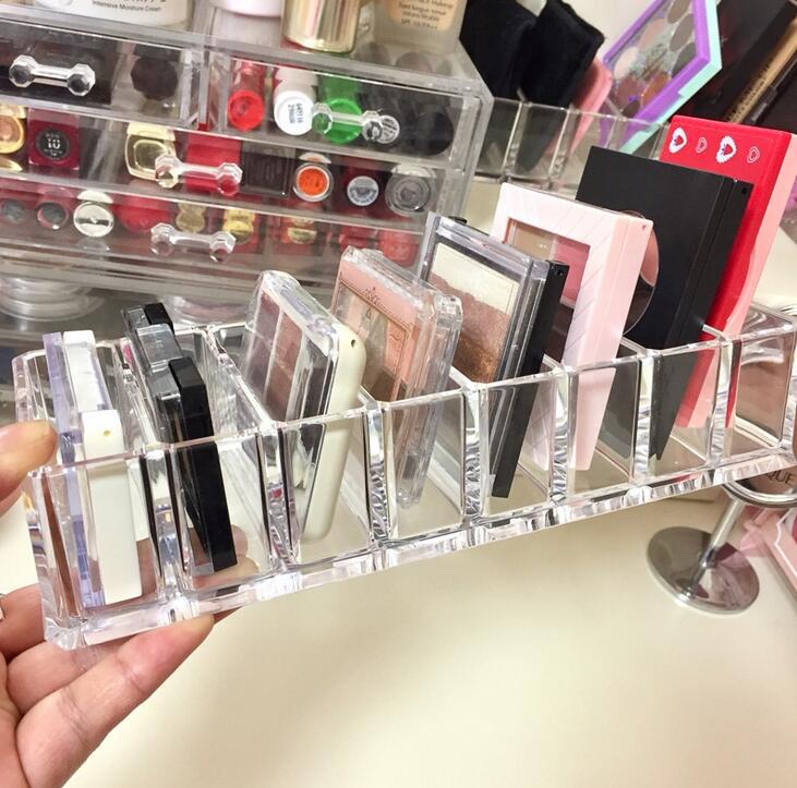 Special offer desktop transparent acrylic powder cake Air Cushion Eye Shadow storage box lipstick rack makeup rack drawer storage