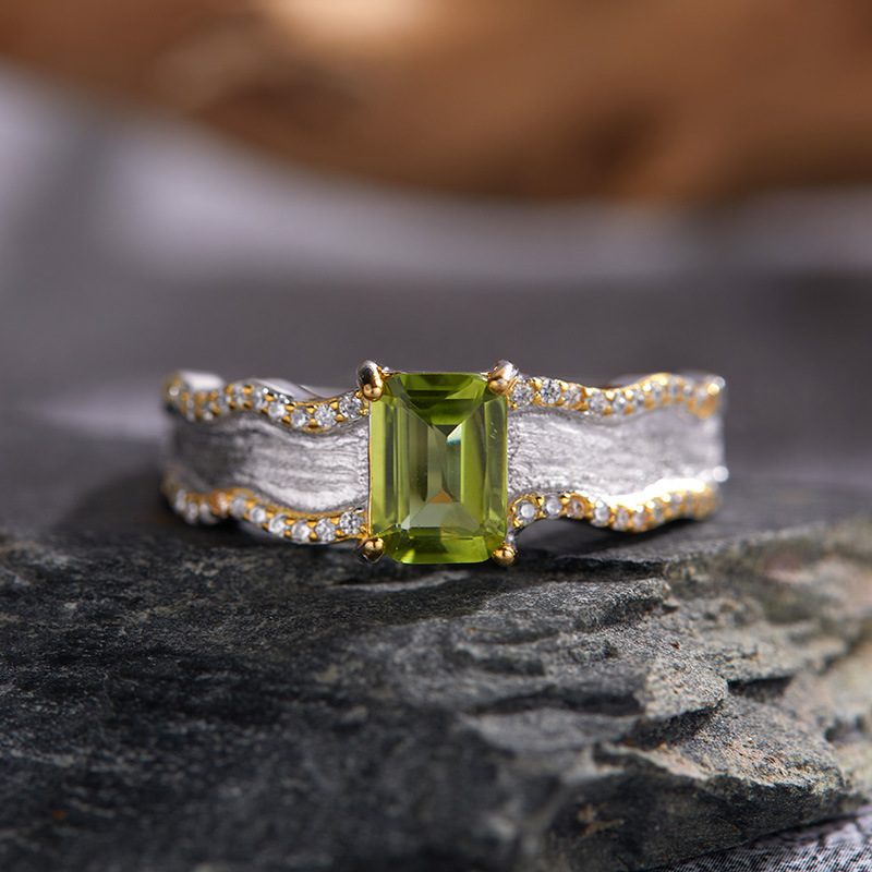 6g Weight Crystal Inlay Material Open Rings Classification Adjustable Ring Size 1 Piece Quantity Holiday, Daily Occasion 925 Sterling Silver Material Geometric Pattern Women's Gender Inlay Design Casual, Simple Style Style 925 Sterling Silver Crystal Geometric Open Rings 2