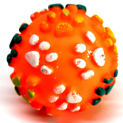 宠物球搪胶脚印球小号 狗狗橡胶玩具球 球 猫狗玩具球发声球|ms