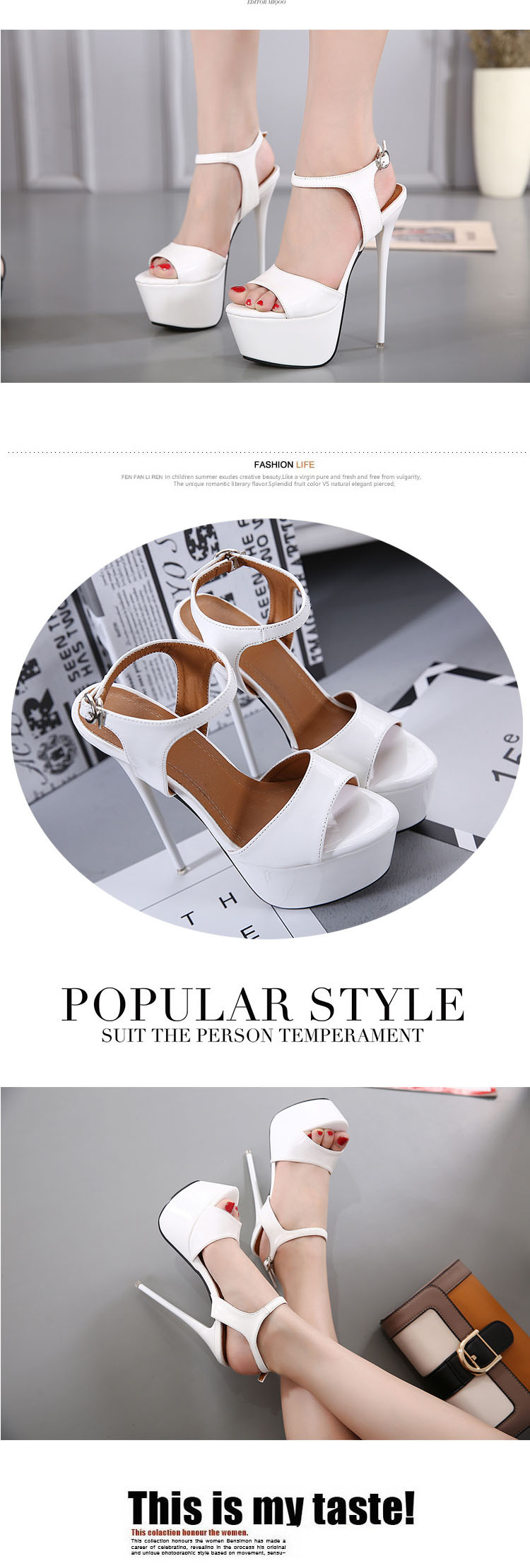 Extravagante Damenschuhe Seitenansicht