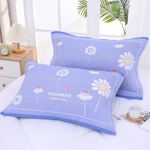 K9HX wholesale single pack three-layer gauze pure cotton pillow towel one piece light and breathable fabric student adult photo two