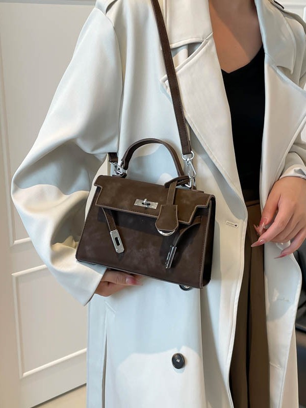 Bolso de mujer 2025 nuevo cross-border de seda retro mochila de textura alta extranjera Kelly bolso de mano pequeño