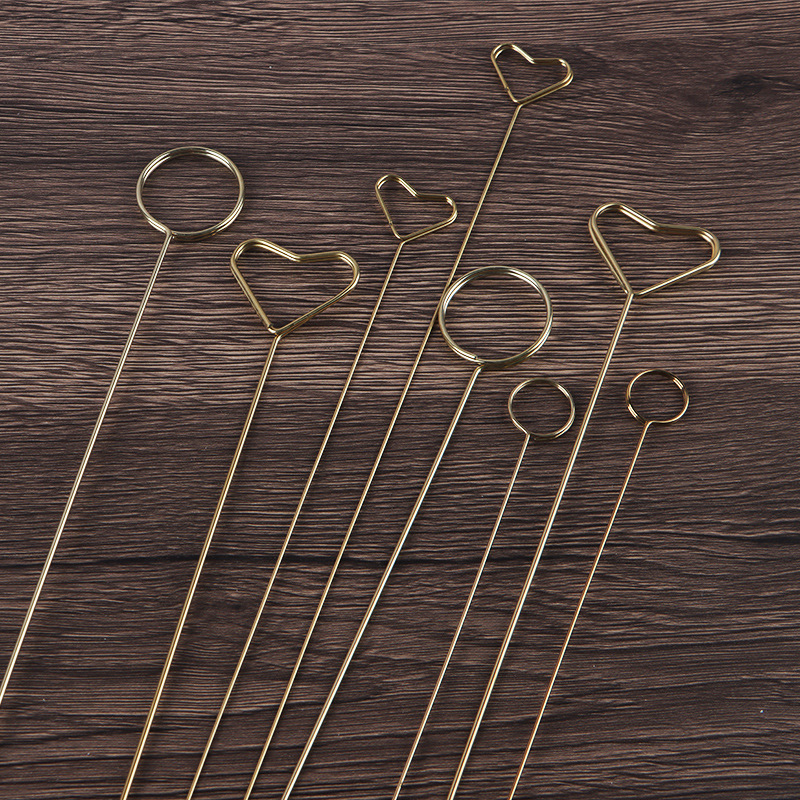 Clip de tarjeta de metal estilo coreano chapado en oro titular de la tarjeta flor material de embalaje ramo titular de la tarjeta