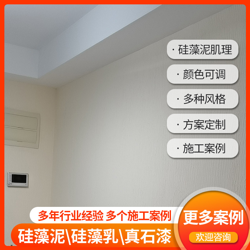 硅藻泥肌理施工 艺术漆施工 硅藻泥上门施工内墙墙面粉刷施工