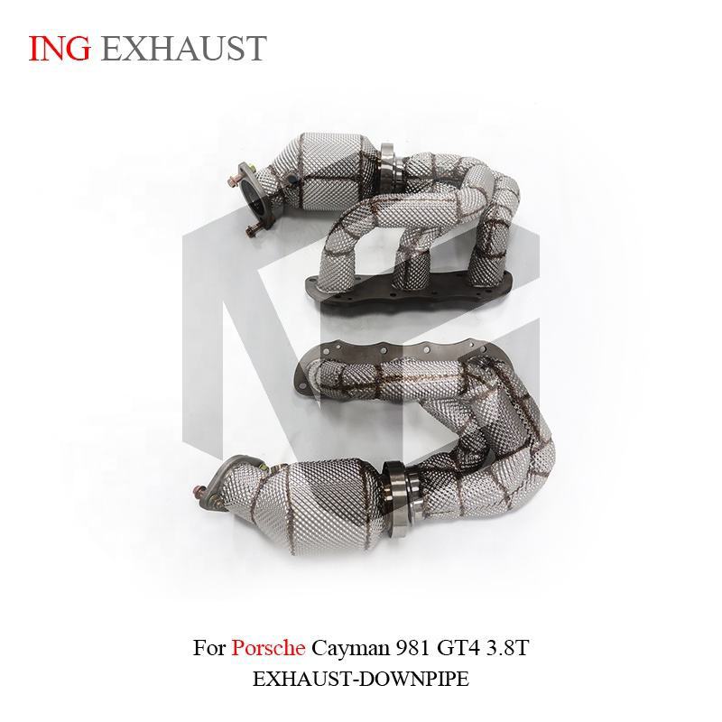 Suitable for Porsche Cayman 981 GT4 3.8T stainless steel manifold downpipe with heat shield