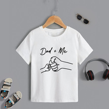 TEMU�羳ŷ����ͯ����t��"Dad+Me"ӡ���ļ��¿�����Բ���ͯ��װ