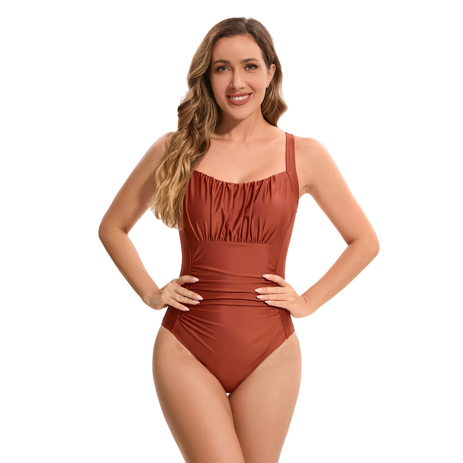 Nuevo bikini de comercio exterior transfronterizo europeo y americano sexy traje de baño de una pieza de color sólido femenino Amazon AliExpress traje de baño al por mayor