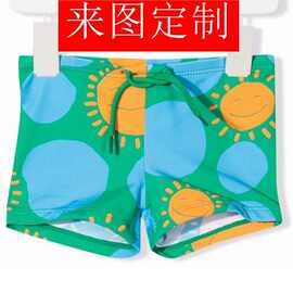 儿童男童女童防晒泳裤沙滩四面弹防水面料尼龙氨纶涤纶实体工厂